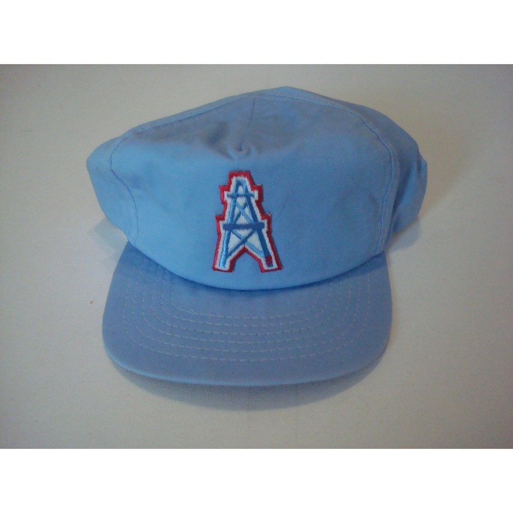 HOUSTON OILERS FITTED LARGE  BEACH 00S Y2K  HAT CAP VINTAGE DEADSTOCK S2